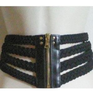 BCBGmaxazria knot woven cage wide belt
